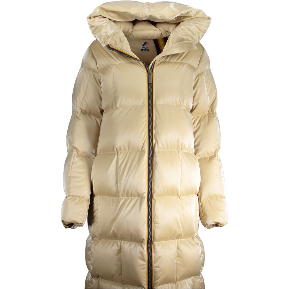K-WAY Beige Polyester Women's Quilted Jacket