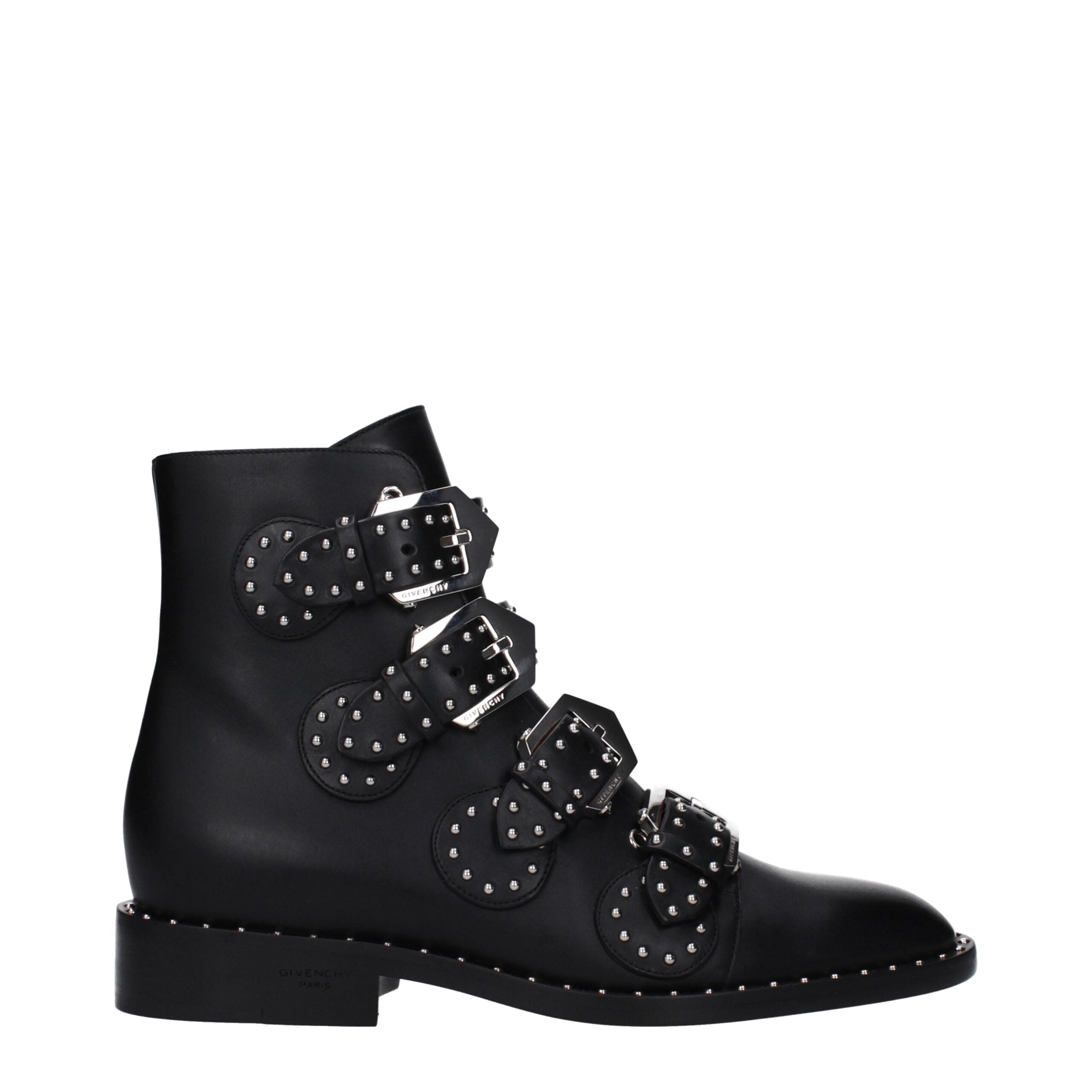 Givenchy Black Leather Ankle Boots