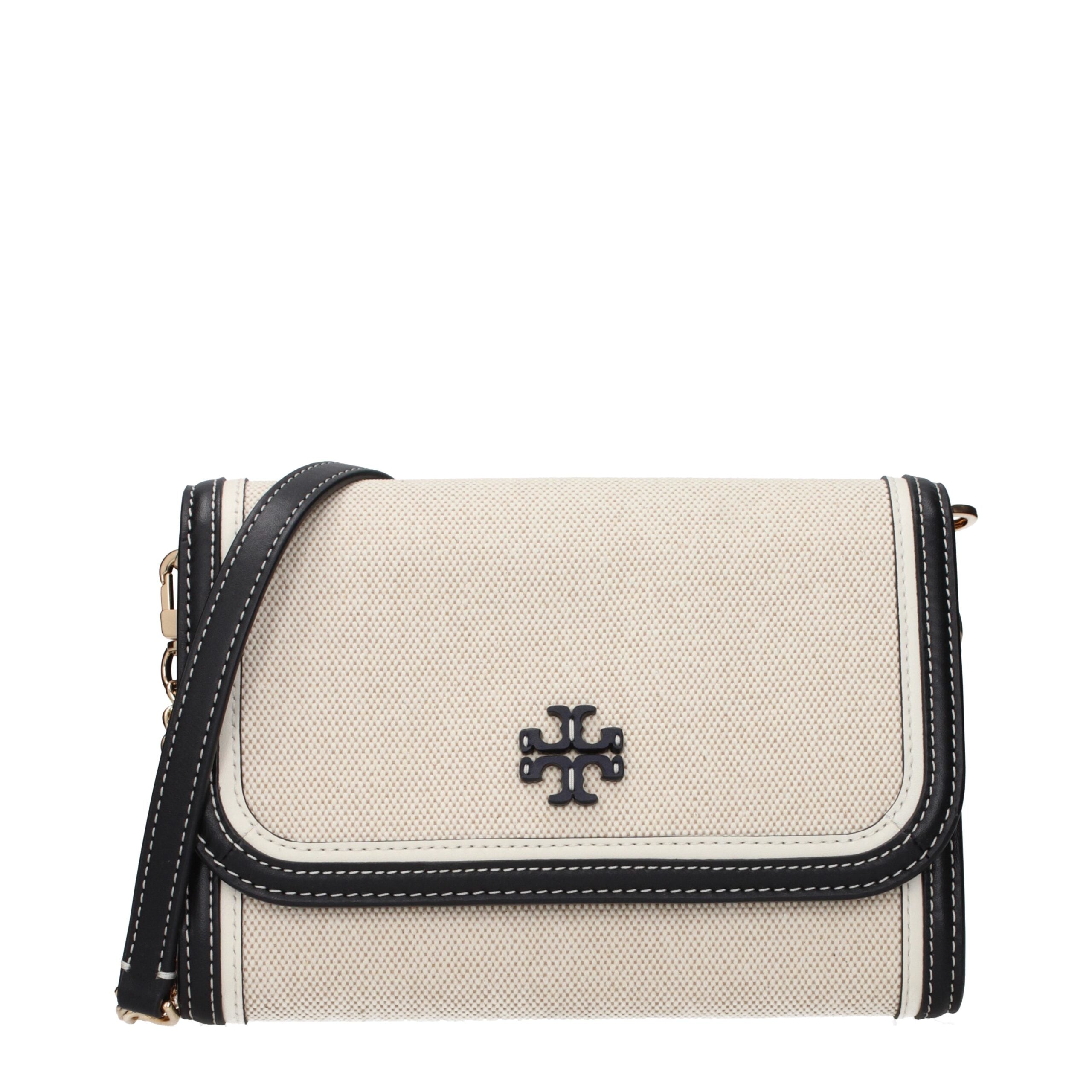 Tory Burch Beige Fabric Clutch Bag