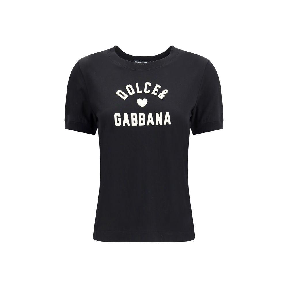 Dolce & Gabbana Black Cotton T-Shirt