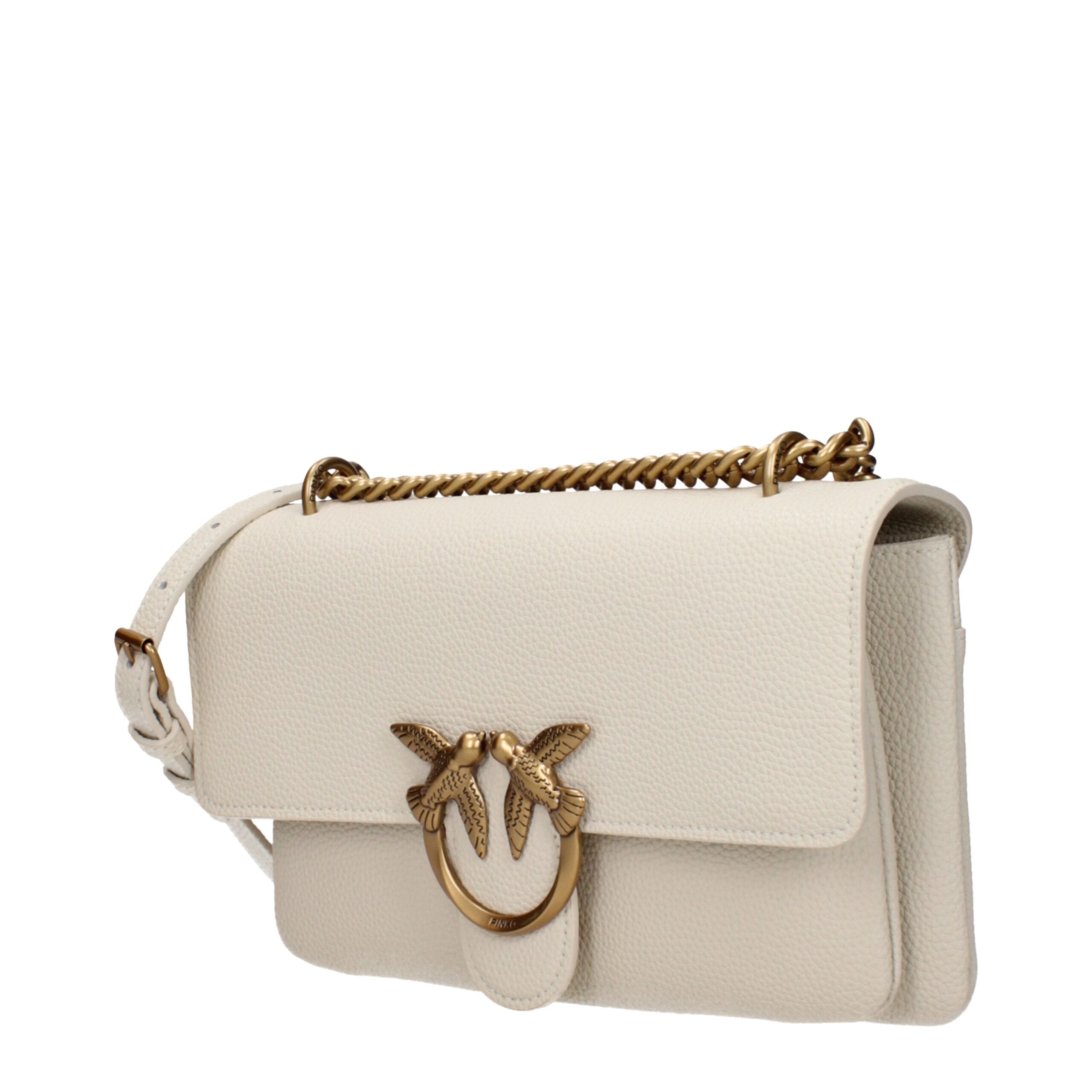 PINKO Beige Leather Crossbody Bag