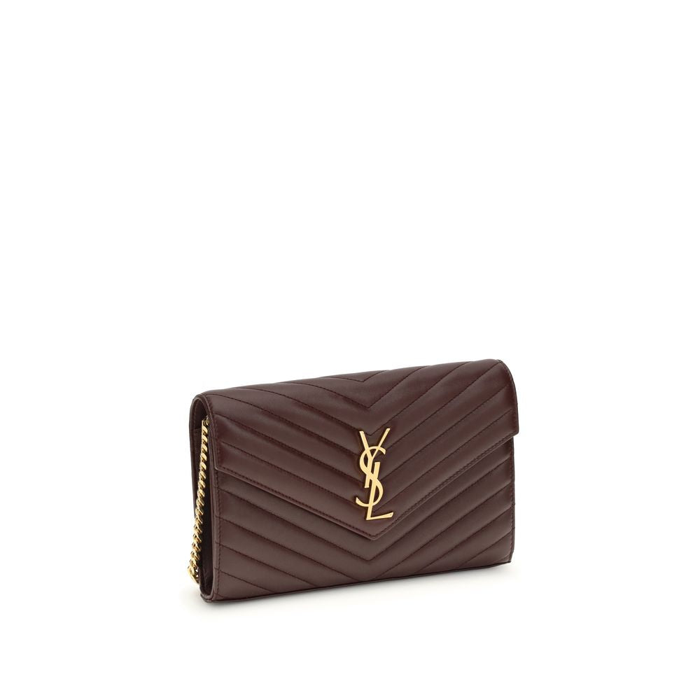 Saint Laurent Bordeaux Calf Leather Bos Taurus Wallet
