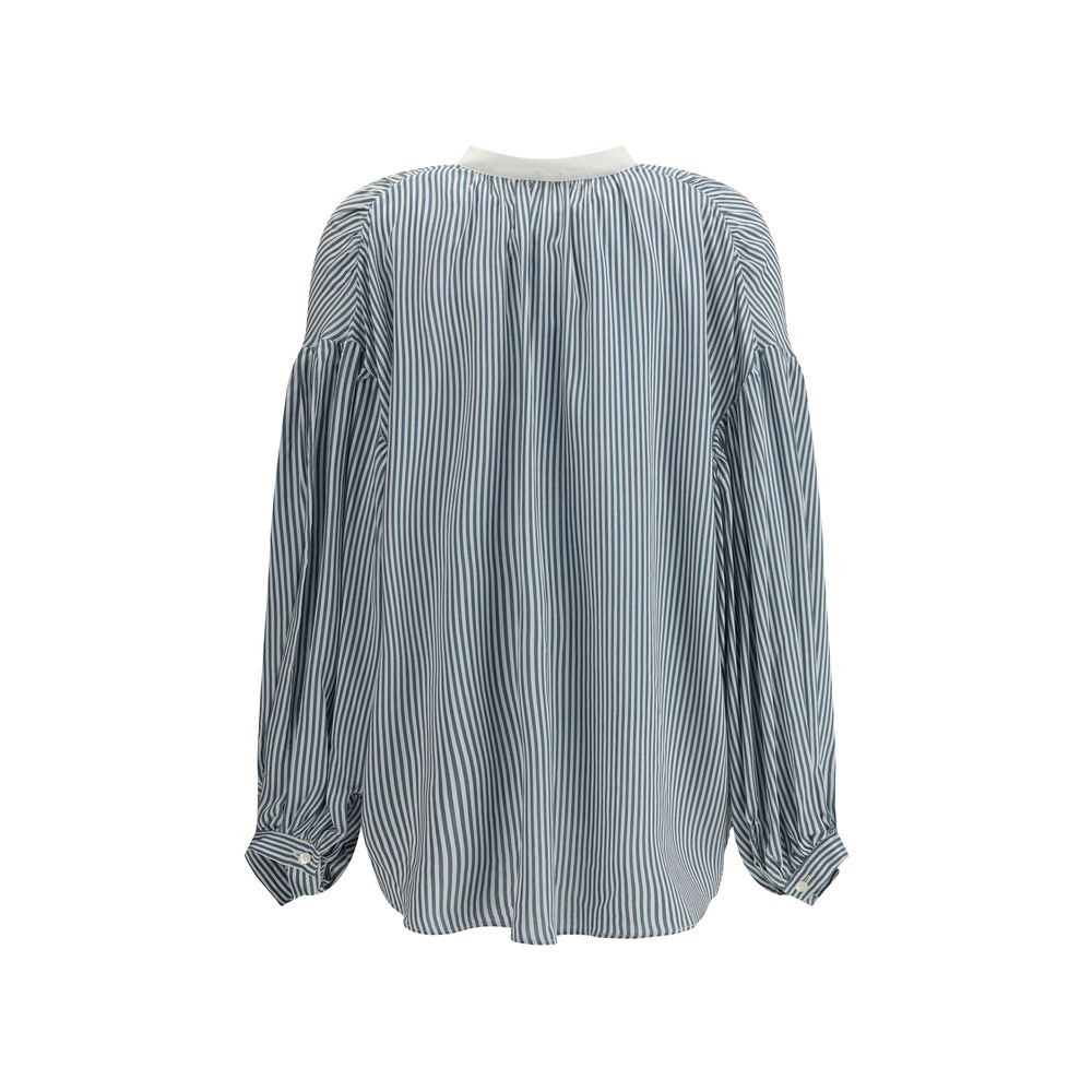 Kristina Ti Green Viscose Pattern Shirt