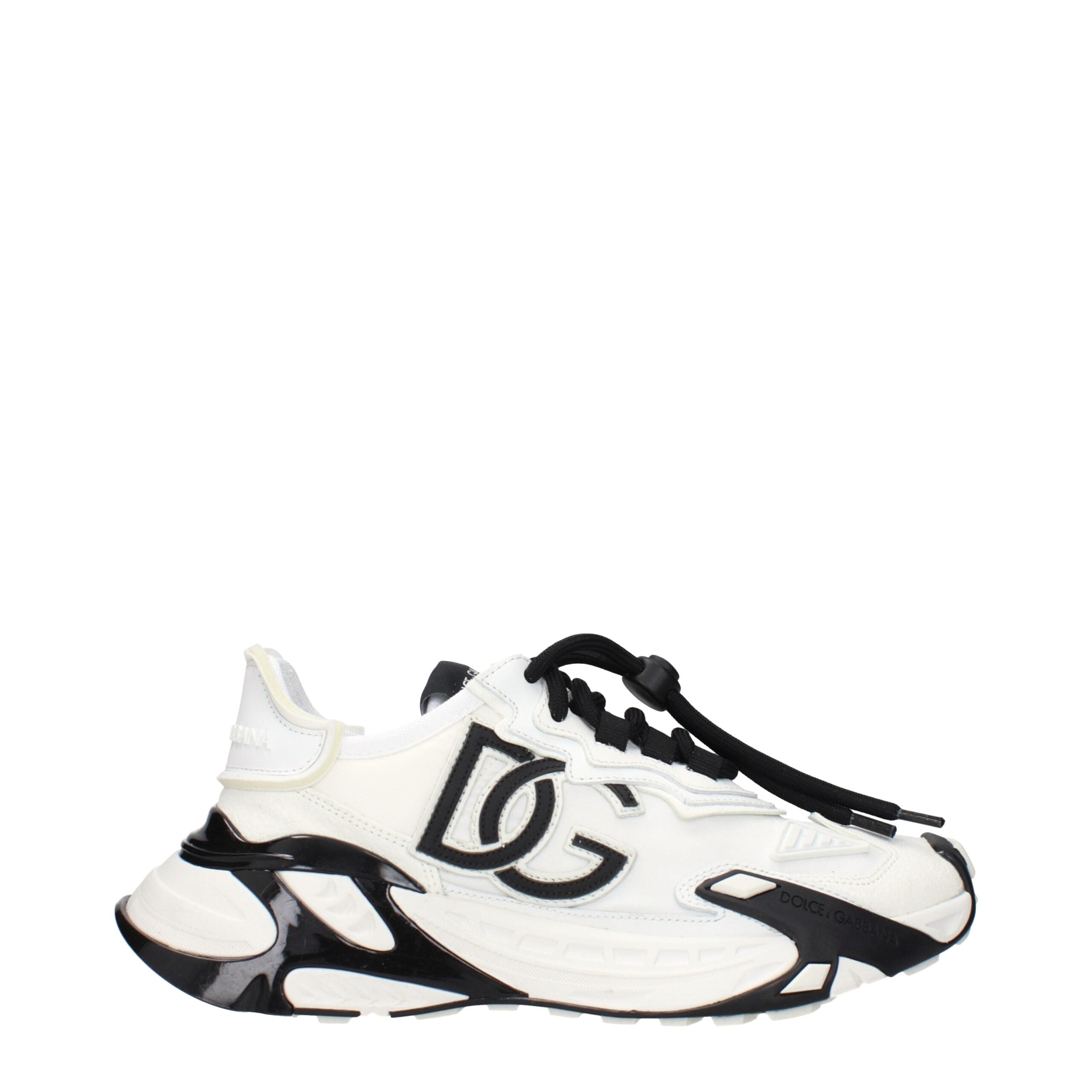 Dolce & Gabbana White Fabric Athletic Sneakers