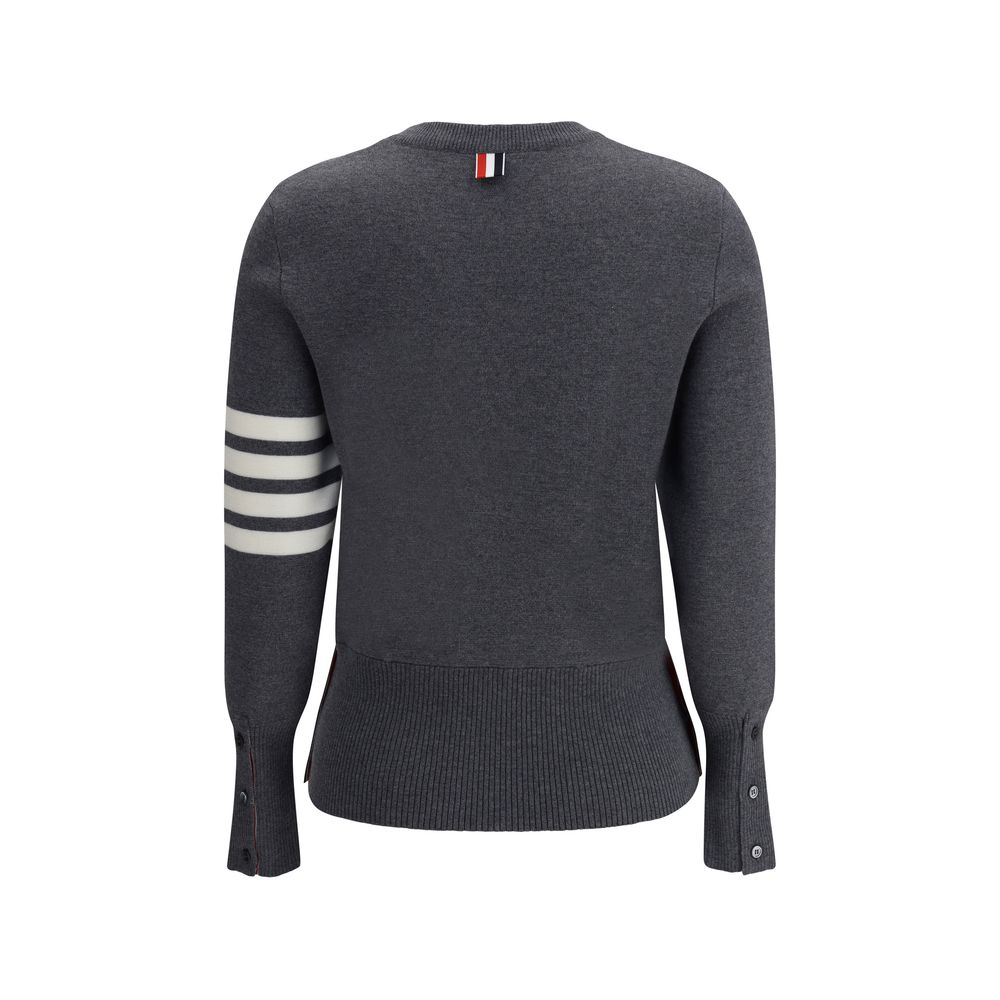Thom Browne Gray Fleece Wool Sweatshirt
