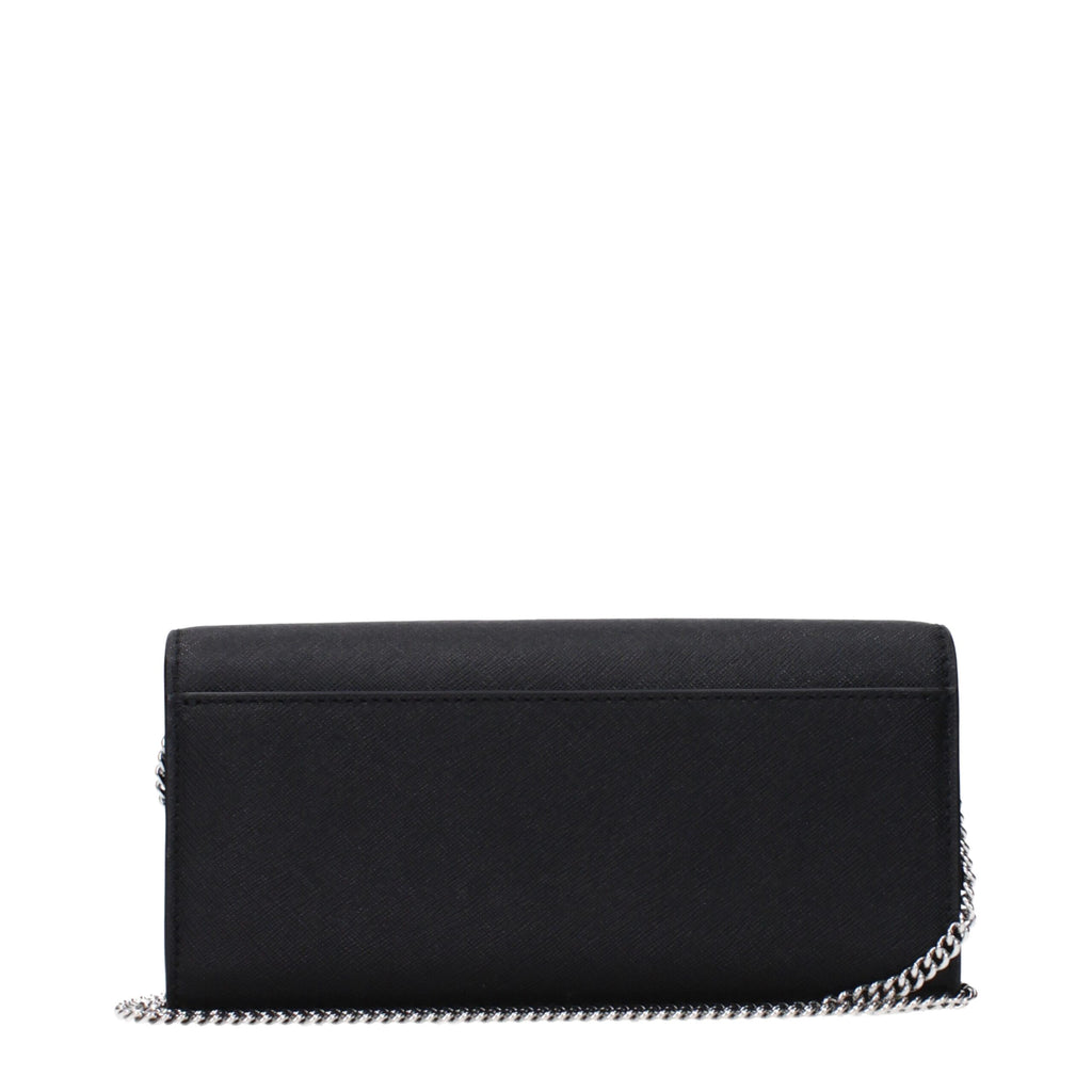 Tory Burch Black Leather Clutch Bag
