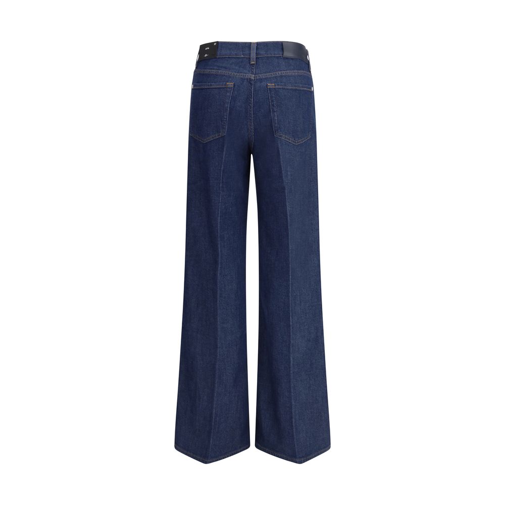 7FOR Blue Cotton Jeans Denim