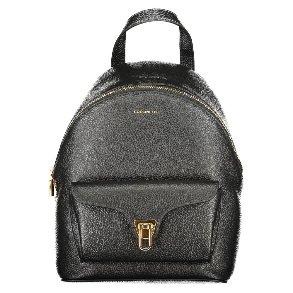Coccinelle Black Leather Women Backpack