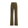Saint Laurent Green Cotton Casual Pants