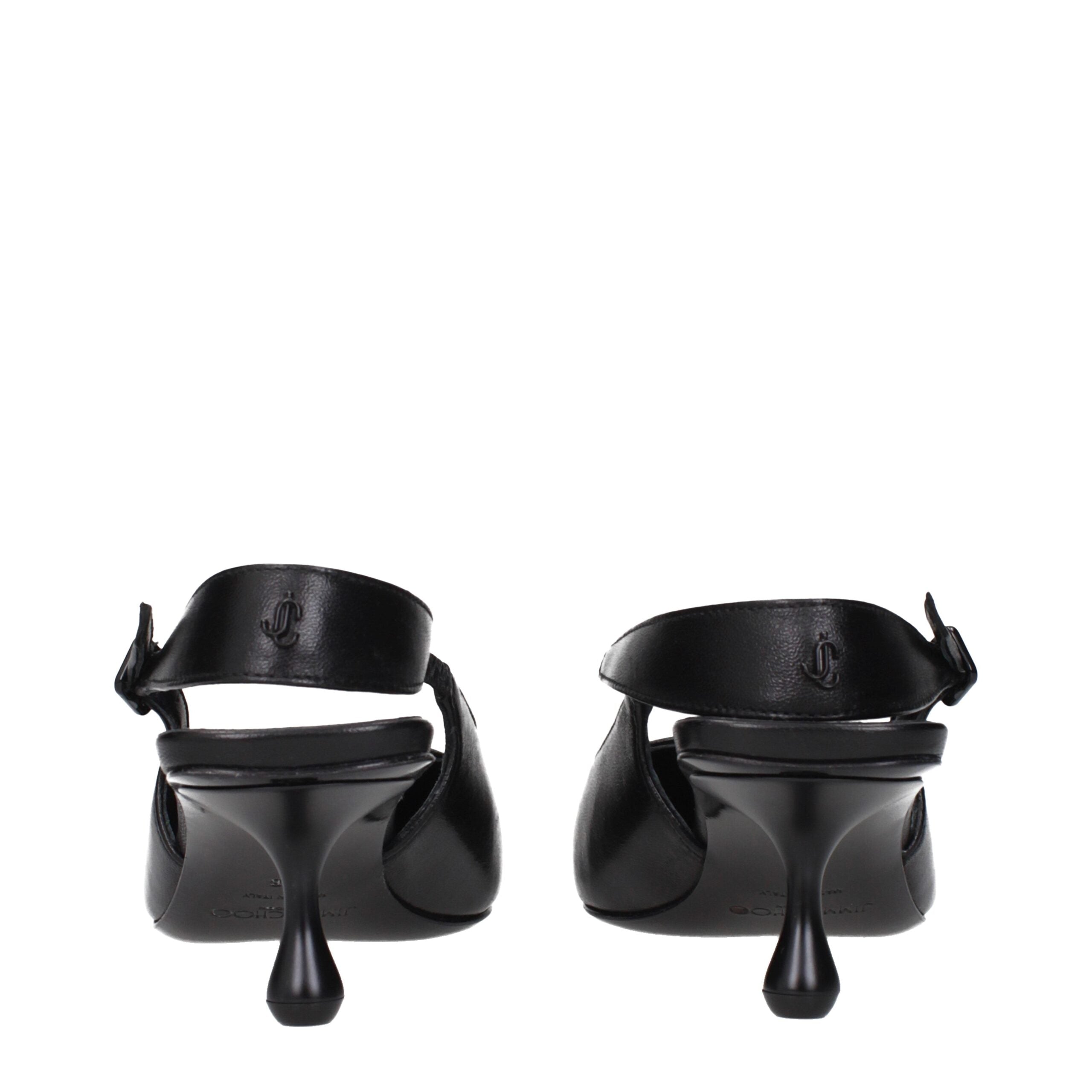 Jimmy Choo Black Leather Sandals