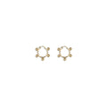 Jil Sander Gold Brass Earrings