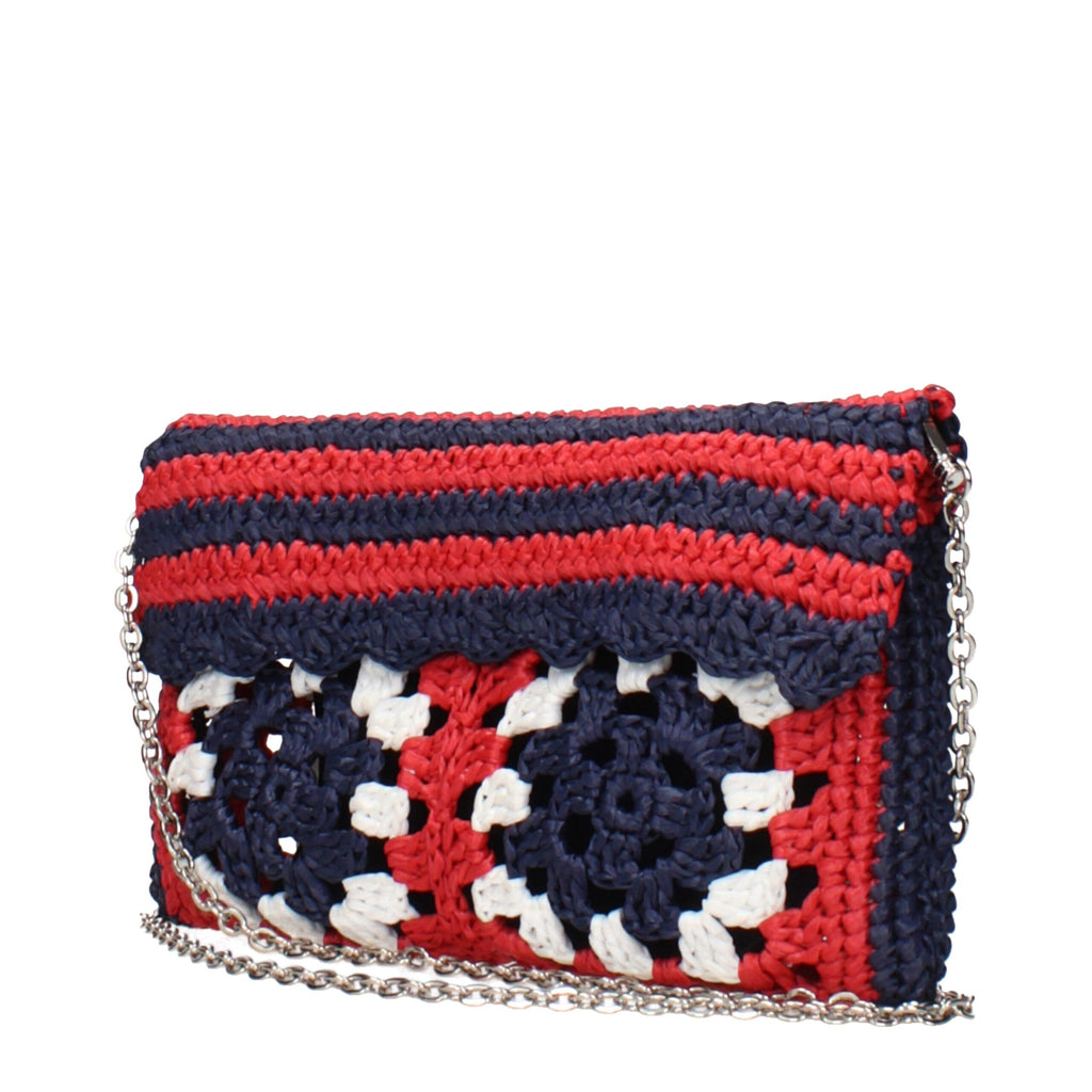 Miu Miu Multicolor Raffia Clutch Bag