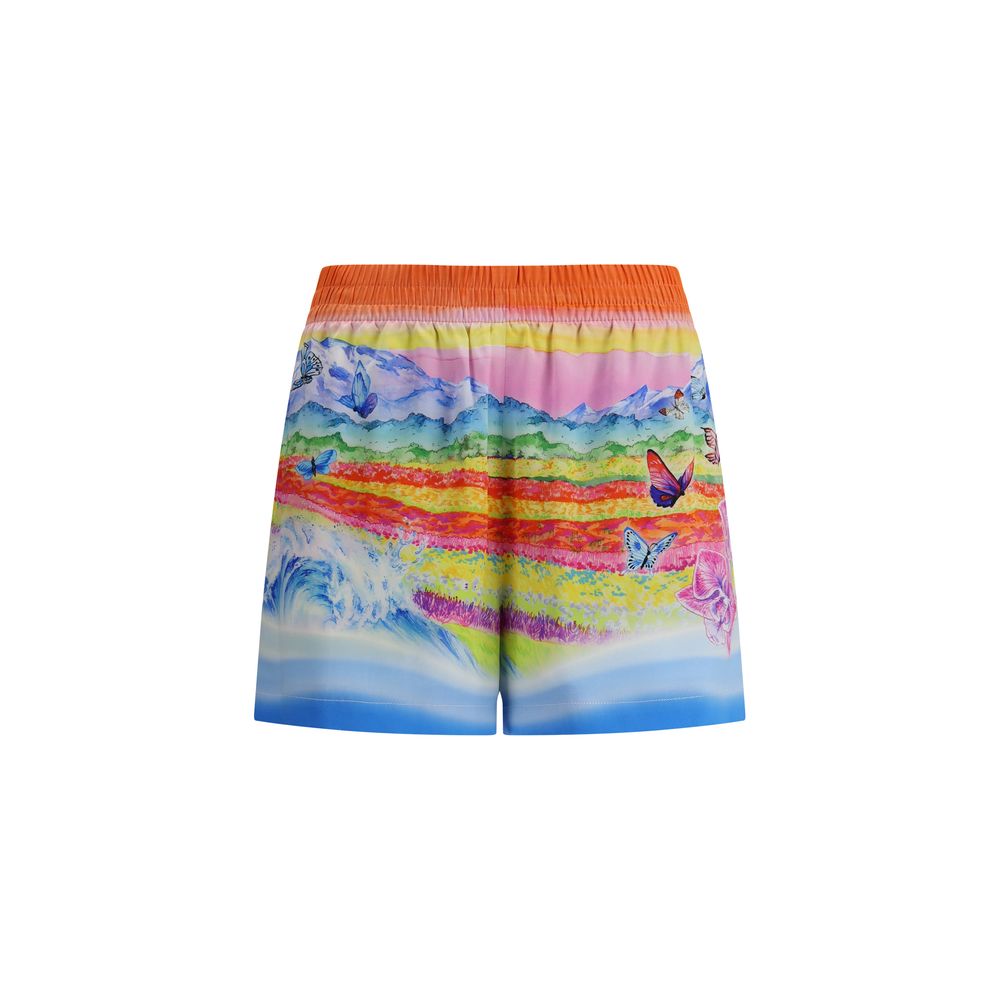 Casablanca Multicolor Silk Bermuda Shorts