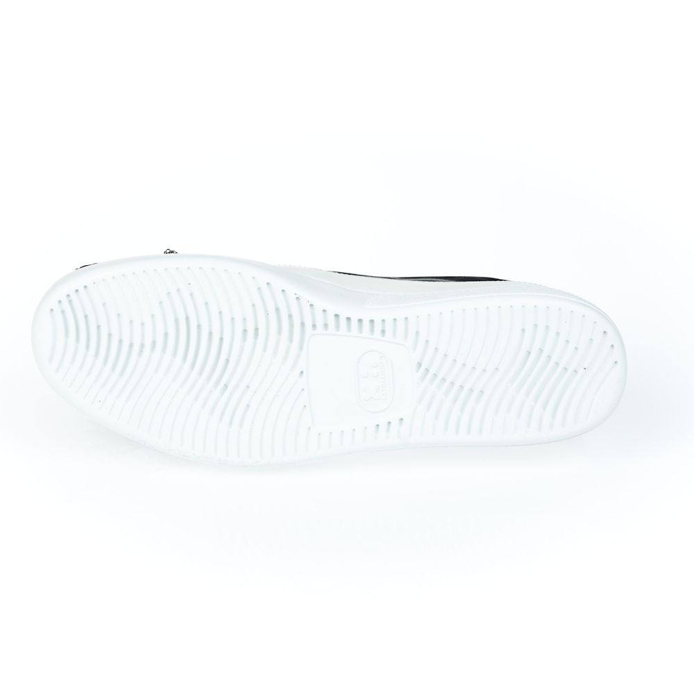 Mr&Mrs Italy Black Leather Women Slip-On Shoe