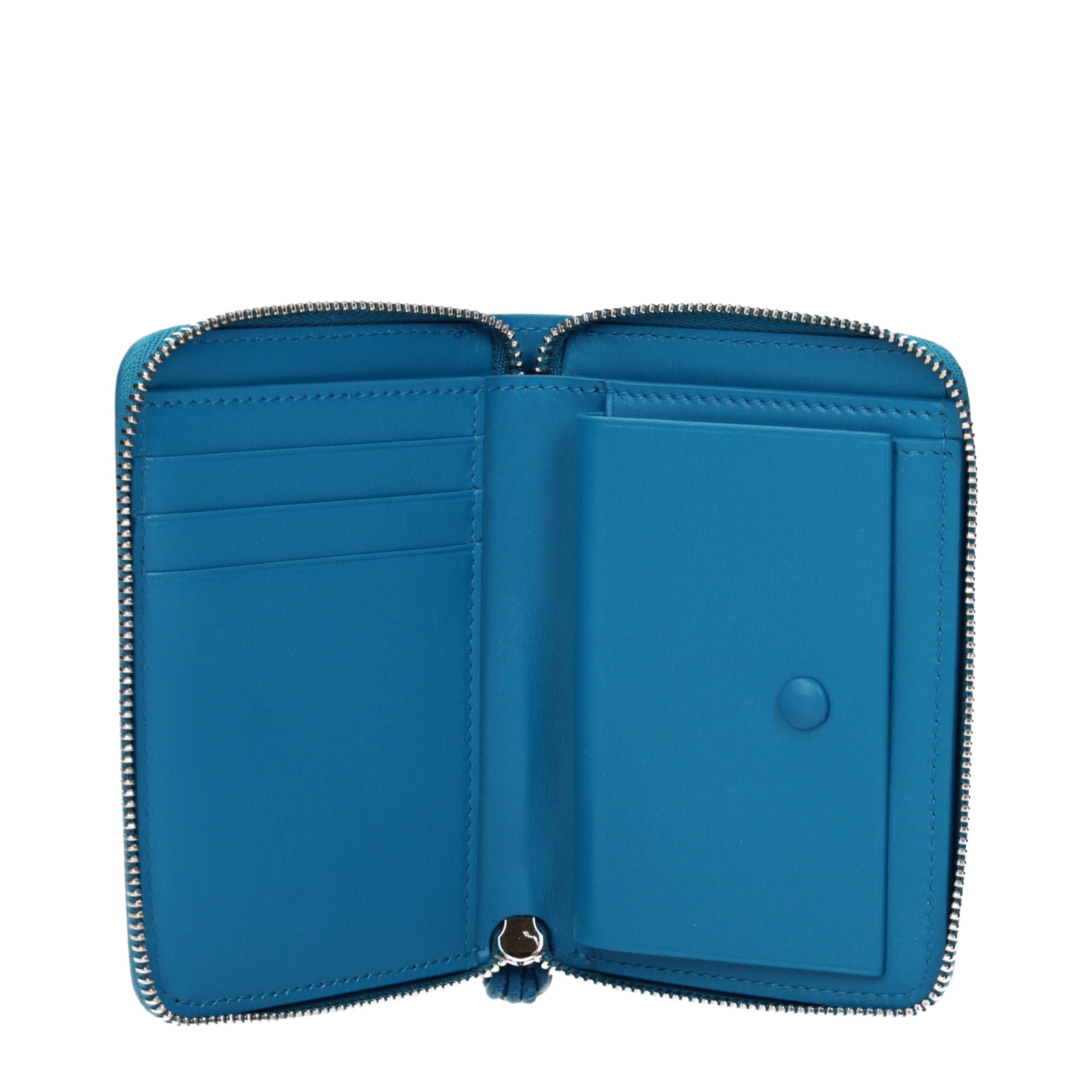 Jil Sander Blue Leather Wallet