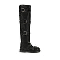 Dolce & Gabbana Black Calf Leather Bos Taurus Lace-Up Boots