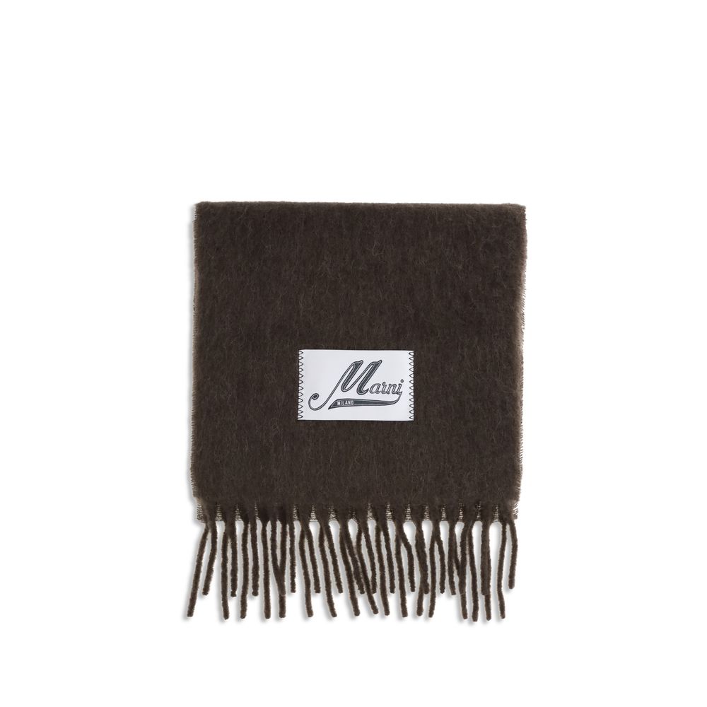 Marni Brown Wool Scarf