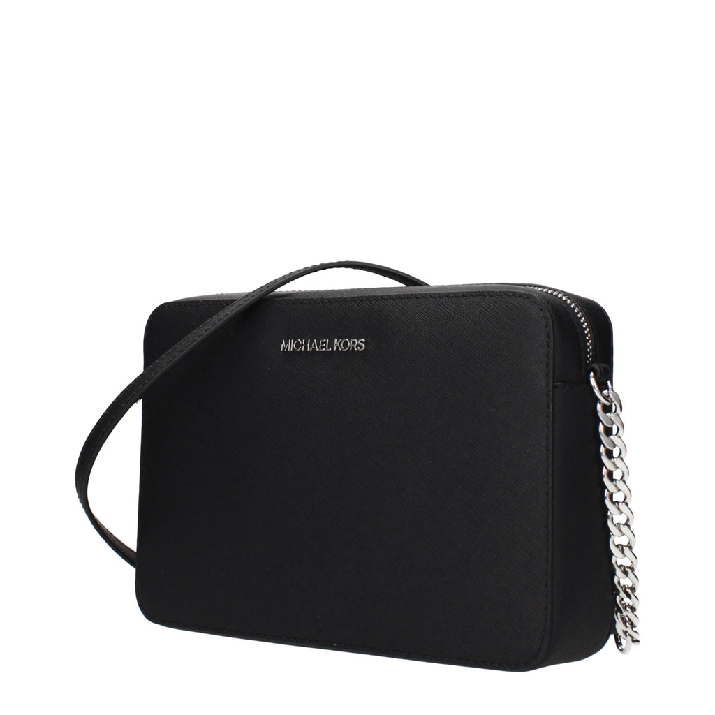 Michael Kors Black Leather Crossbody Bag