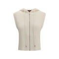 Max Mara White Wool Sleeveles Sweater