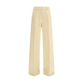 Ermanno Scervino Yellow Fleece Wool Casual Pants