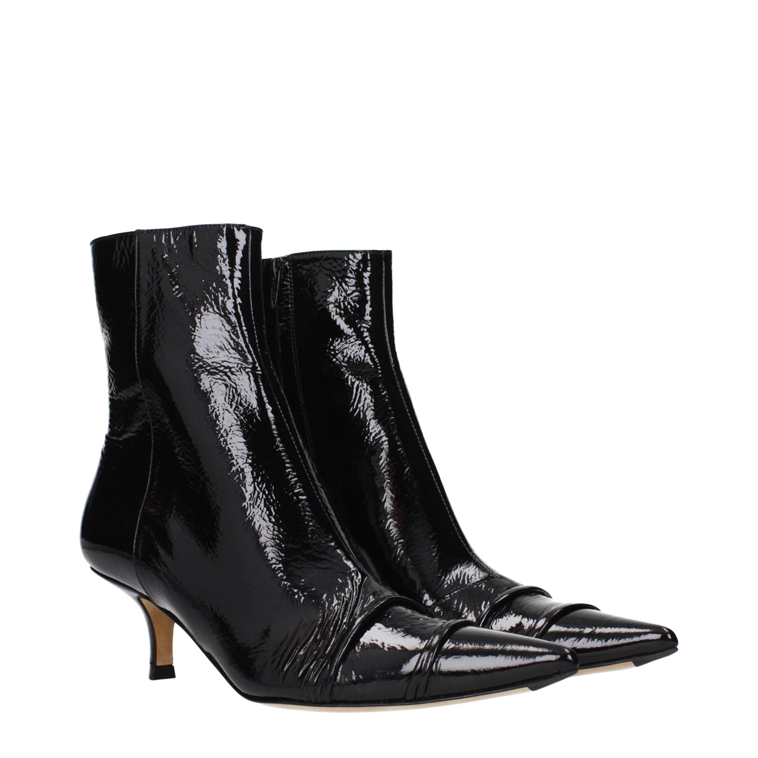 Maison Margiela Black Leather Ankle Boots