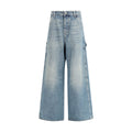 Diesel Blue Cotton Relaxed Fit Jeans