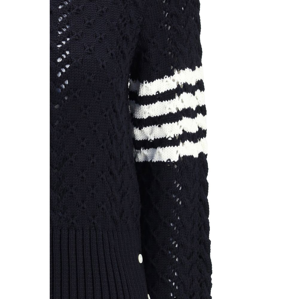 Thom Browne Blue Fleece Wool Sweatshirt