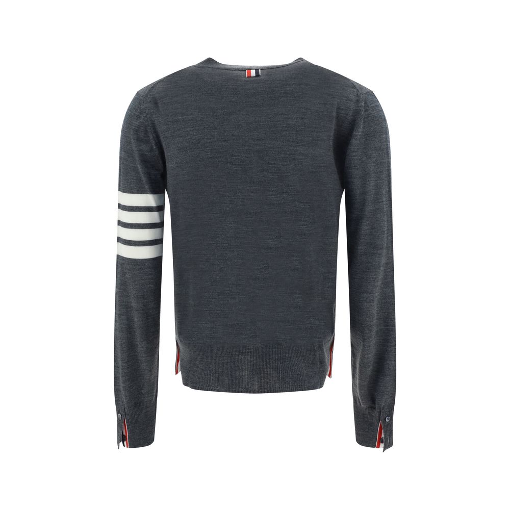 Thom Browne Gray Merino Wool Polo Shirt