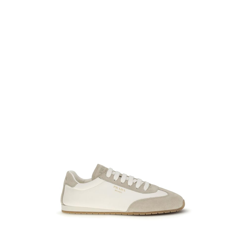 Prada Cream Lamb Ovis Aries Aries Low Top Sneakers