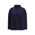 Max Mara Blue Fleece Wool Turtleneck