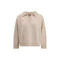 Max Mara Beige Fleece Wool Sweatshirt