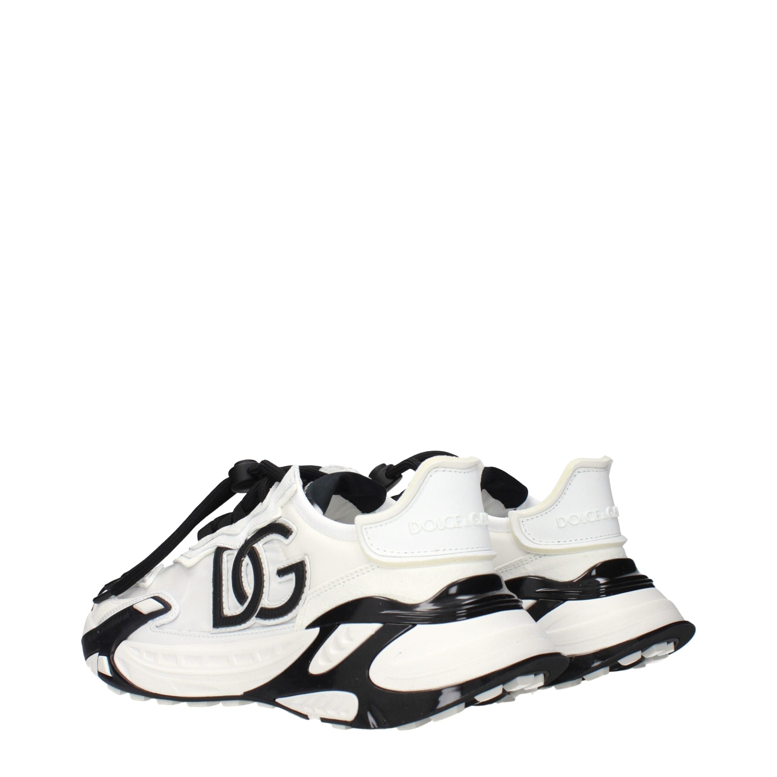 Dolce & Gabbana White Fabric Athletic Sneakers