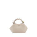 Ganni White Calf Leather Bos Taurus Handbag