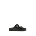 Miu Miu Black Napa Leather / Calf Bos Taurus Slippers